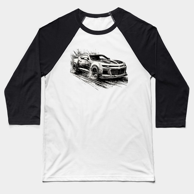 Chevrolet Camaro Baseball T-Shirt by Vehicles-Art